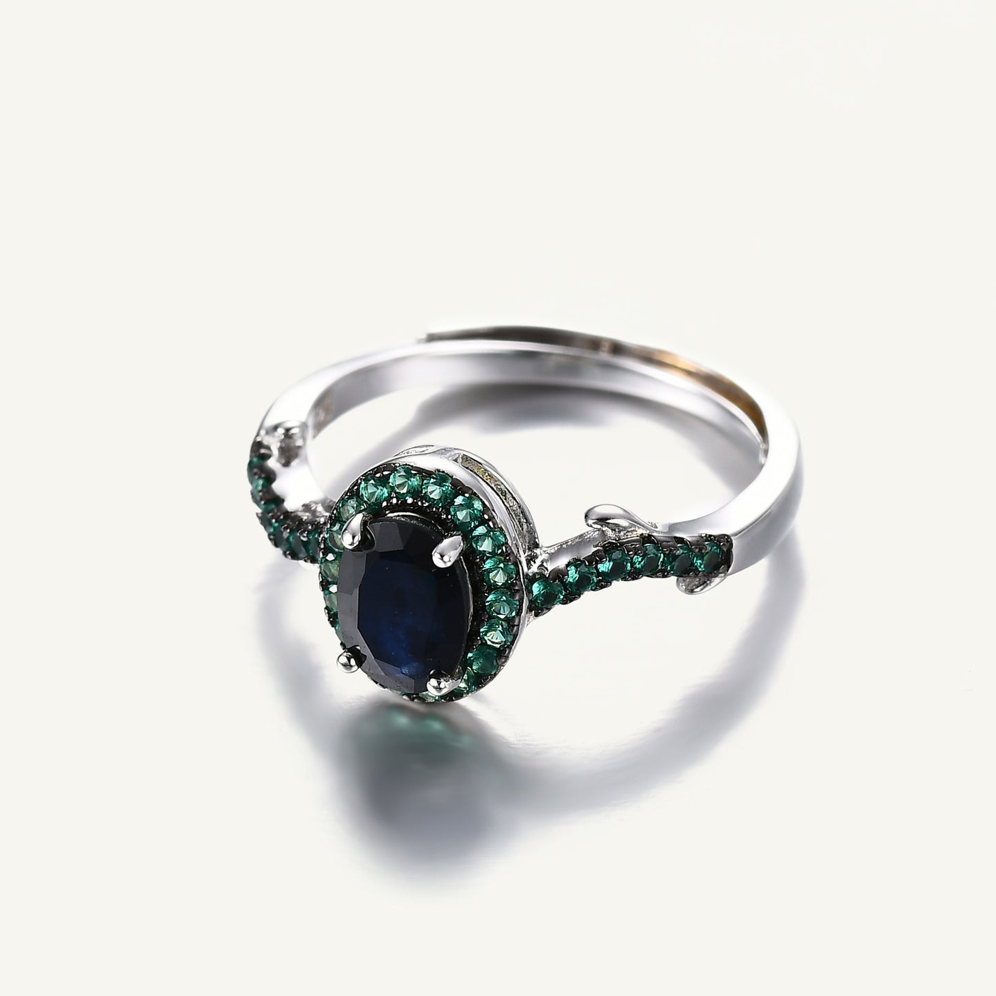Adjustable Ring S925 Silver Inlaid Natural Color Treasure Amethyst Ring