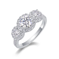 Human Warmth - A Fashionable And Luxurious Jewelry Piece Set With 1-carat Moissan Diamond S925 Sterling Silver And Platinum-plated Diamond