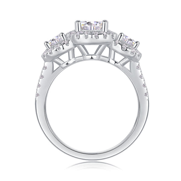 Human Warmth - A Fashionable And Luxurious Jewelry Piece Set With 1-carat Moissan Diamond S925 Sterling Silver And Platinum-plated Diamond