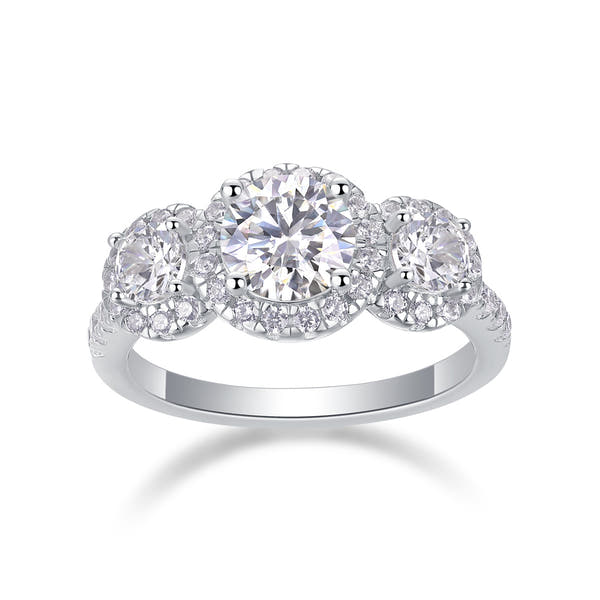 Human Warmth - A Fashionable And Luxurious Jewelry Piece Set With 1-carat Moissan Diamond S925 Sterling Silver And Platinum-plated Diamond